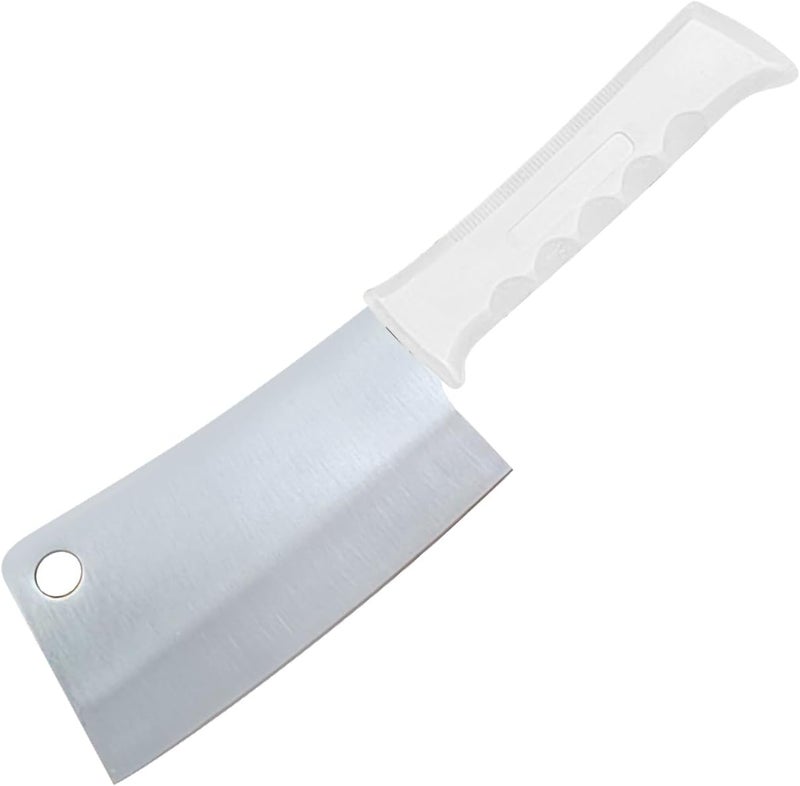 Kitchen Master 6 Inch Stainless Steel Meat Cleaver (White) | Heavy-Duty Chopping Knife - Image 1